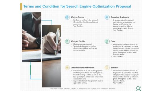Terms And Condition For Search Engine Optimization Proposal Ppt Professional Influencers PDF Terms And Condition For Search Engine Optimization Proposal Ppt Professional Influencers PDF