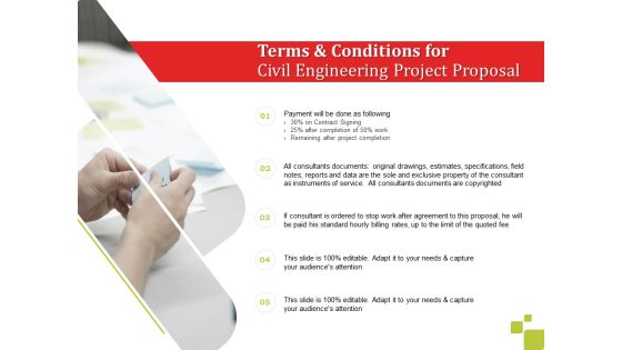 Terms And Conditions For Civil Engineering Project Proposal Ppt Infographic Template Portrait PDF Terms And Conditions For Civil Engineering Project Proposal Ppt Infographic Template Portrait PDF