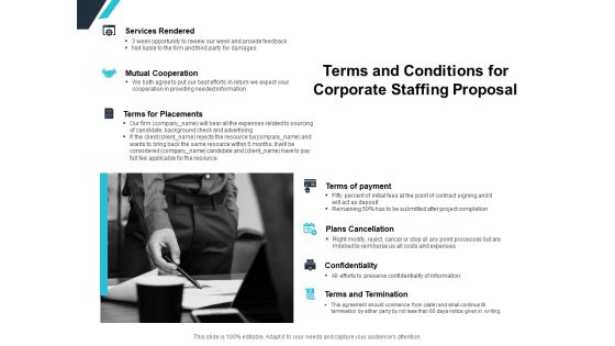 Terms And Conditions For Corporate Staffing Proposal Ppt PowerPoint Presentation Professional Graphic Images