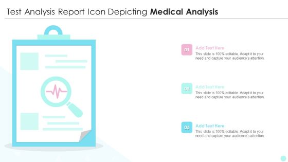 Test Analysis Report Icon Depicting Medical Analysis Background PDF Test Analysis Report Icon Depicting Medical Analysis Background PDF