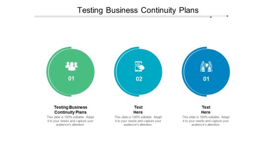 Testing Business Continuity Plans Ppt PowerPoint Presentation File Infographic Template Cpb