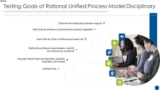 Testing Goals Of Rational Unified Process Model Disciplinary Ppt Icon Portrait PDF Testing Goals Of Rational Unified Process Model Disciplinary Ppt Icon Portrait PDF