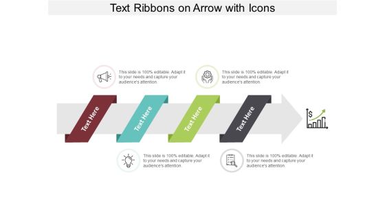 Text Ribbons On Arrow With Icons Ppt Powerpoint Presentation Model Show Text Ribbons On Arrow With Icons Ppt Powerpoint Presentation Model Show