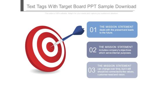 Text Tags With Target Board Ppt Sample Download Text Tags With Target Board Ppt Sample Download