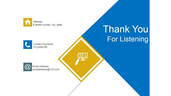 Thank You For Listening Ppt PowerPoint Presentation Files Thank You For Listening Ppt PowerPoint Presentation Files