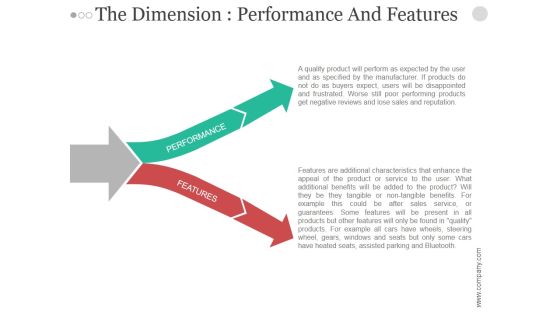 The Dimension Performance And Features Ppt PowerPoint Presentation Inspiration The Dimension Performance And Features Ppt PowerPoint Presentation Inspiration