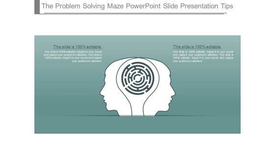 The Problem Solving Maze Powerpoint Slide Presentation Tips