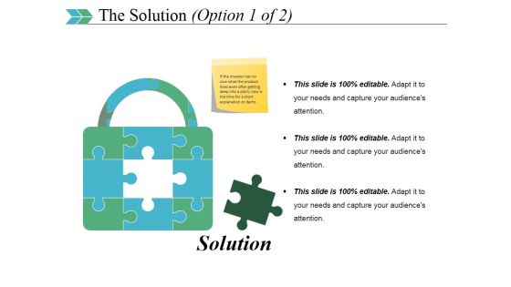 The Solution Template 1 Ppt PowerPoint Presentation Show Examples The Solution Template 1 Ppt PowerPoint Presentation Show Examples