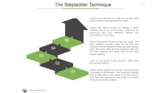 The Stepladder Technique Ppt PowerPoint Presentation Inspiration Visual Aids The Stepladder Technique Ppt PowerPoint Presentation Inspiration Visual Aids