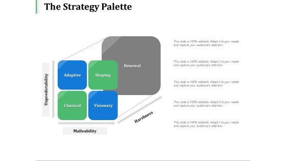 The Strategy Palette Ppt PowerPoint Presentation Portfolio Inspiration The Strategy Palette Ppt PowerPoint Presentation Portfolio Inspiration