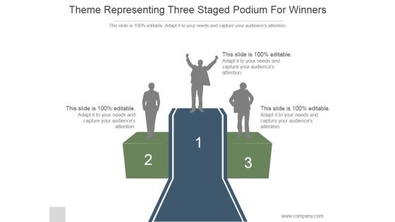 Theme Representing Three Staged Podium For Winners Ppt PowerPoint Presentation Outline