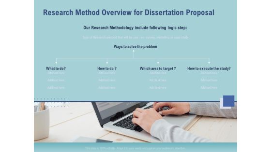 Thesis Research Method Overview For Dissertation Proposal Ppt Summary Visuals PDF