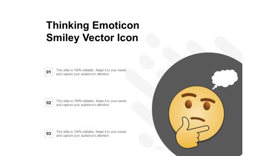 Thinking Emoticon Smiley Vector Icon Ppt PowerPoint Presentation Infographics Professional