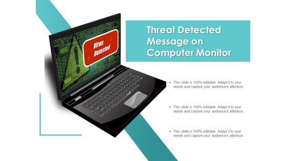 Threat Detected Message On Computer Monitor Ppt PowerPoint Presentation Icon Show PDF Threat Detected Message On Computer Monitor Ppt PowerPoint Presentation Icon Show PDF