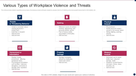 Threat Management At Workplace Various Types Of Workplace Violence And Threats Designs PDF Threat Management At Workplace Various Types Of Workplace Violence And Threats Designs PDF