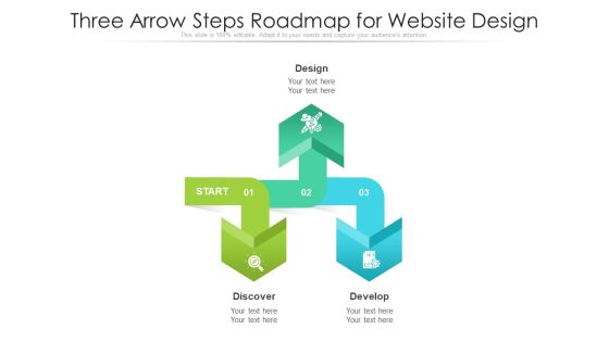 Three Arrow Steps Roadmap For Website Design Ppt PowerPoint Presentation File Good PDF Three Arrow Steps Roadmap For Website Design Ppt PowerPoint Presentation File Good PDF