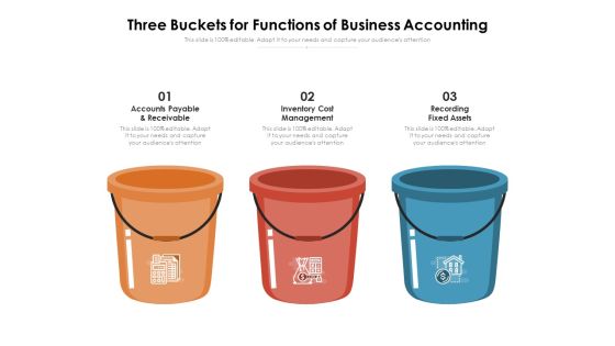 Three Buckets For Functions Of Business Accounting Ppt PowerPoint Presentation File Clipart PDF Three Buckets For Functions Of Business Accounting Ppt PowerPoint Presentation File Clipart PDF