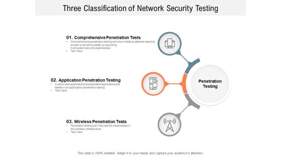 Three Classification Of Network Security Testing Ppt PowerPoint Presentation Slides Demonstration Three Classification Of Network Security Testing Ppt PowerPoint Presentation Slides Demonstration
