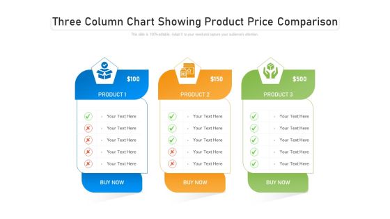 Three Column Chart Showing Product Price Comparison Ppt PowerPoint Presentation Ideas Deck PDF Three Column Chart Showing Product Price Comparison Ppt PowerPoint Presentation Ideas Deck PDF
