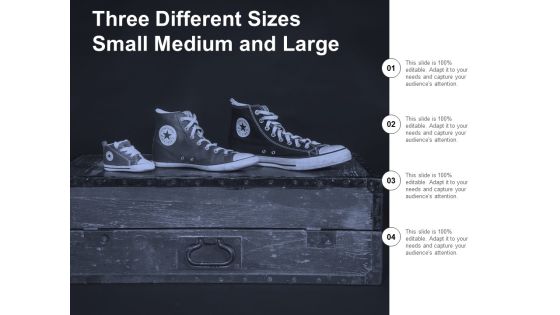 Three Different Sizes Small Medium And Large Ppt Powerpoint Presentation Show Influencers