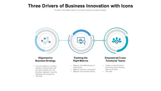 Three Drivers Of Business Innovation With Icons Ppt PowerPoint Presentation Slides Example Three Drivers Of Business Innovation With Icons Ppt PowerPoint Presentation Slides Example