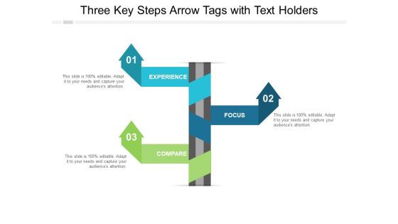 Three Key Steps Arrow Tags With Text Holders Ppt PowerPoint Presentation Model Graphics Pictures Three Key Steps Arrow Tags With Text Holders Ppt PowerPoint Presentation Model Graphics Pictures
