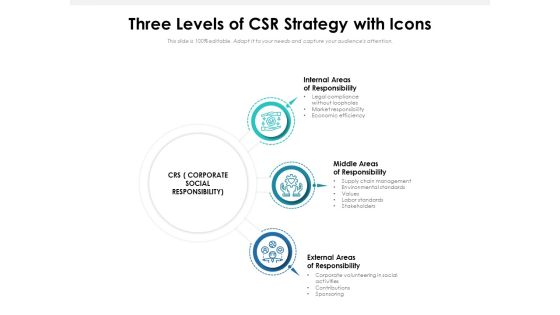 Three Levels Of CSR Strategy With Icons Ppt PowerPoint Presentation File Styles PDF Three Levels Of CSR Strategy With Icons Ppt PowerPoint Presentation File Styles PDF