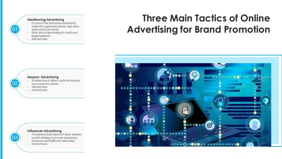 Three Main Tactics Of Online Advertising For Brand Promotion Ppt Model Designs Download PDF Three Main Tactics Of Online Advertising For Brand Promotion Ppt Model Designs Download PDF