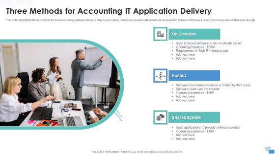Three Methods For Accounting IT Application Delivery Structure PDF Three Methods For Accounting IT Application Delivery Structure PDF