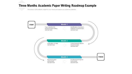 Three Months Academic Paper Writing Roadmap Example Icons Three Months Academic Paper Writing Roadmap Example Icons