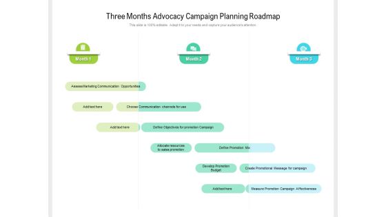 Three Months Advocacy Campaign Planning Roadmap Professional Three Months Advocacy Campaign Planning Roadmap Professional