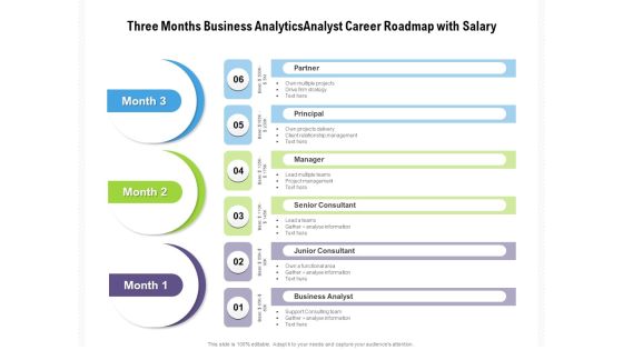 Three Months Business Analytics Analyst Career Roadmap With Salary Pictures