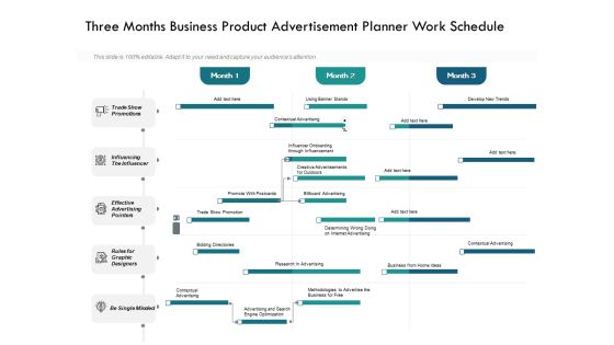 Three Months Business Product Advertisement Planner Work Schedule Formats Three Months Business Product Advertisement Planner Work Schedule Formats