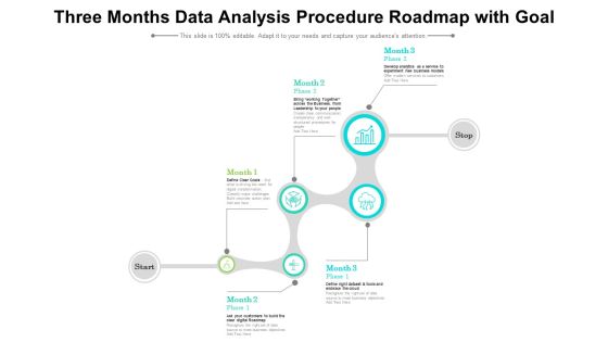 Three Months Data Analysis Procedure Roadmap With Goal Formats Three Months Data Analysis Procedure Roadmap With Goal Formats