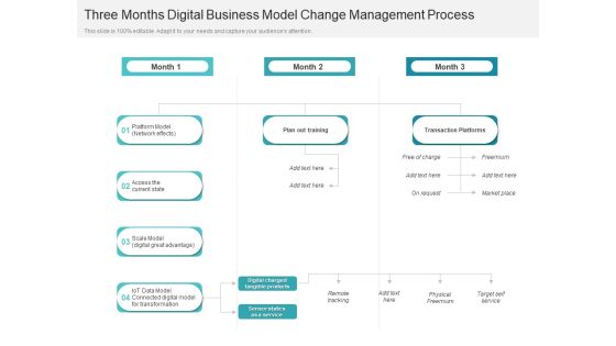 Three Months Digital Business Model Change Management Process Guidelines