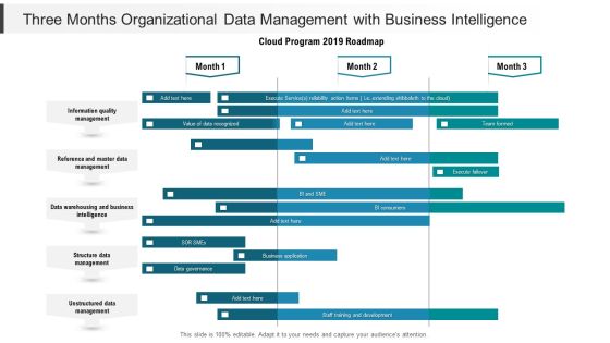 Three Months Organizational Data Management With Business Intelligence Topics Three Months Organizational Data Management With Business Intelligence Topics