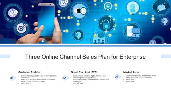 Three Online Channel Sales Plan For Enterprise Ppt Ideas Deck PDF Three Online Channel Sales Plan For Enterprise Ppt Ideas Deck PDF