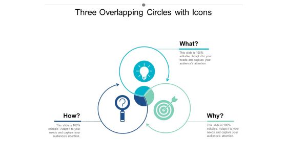 Three Overlapping Circles With Icons Ppt PowerPoint Presentation Inspiration Outline