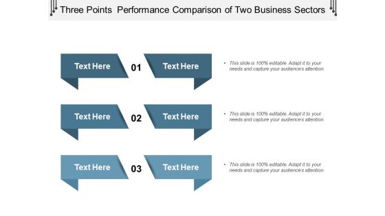 Three Points Performance Comparison Of Two Business Sectors Ppt PowerPoint Presentation Icon Graphic Tips Three Points Performance Comparison Of Two Business Sectors Ppt PowerPoint Presentation Icon Graphic Tips