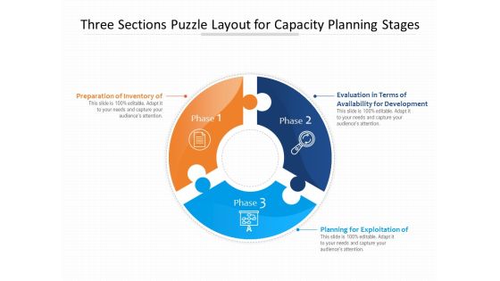 Three Sections Puzzle Layout For Capacity Planning Stages Ppt PowerPoint Presentation File Styles PDF Three Sections Puzzle Layout For Capacity Planning Stages Ppt PowerPoint Presentation File Styles PDF