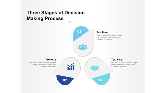 Three Stages Of Decision Making Process Ppt PowerPoint Presentation Professional Show