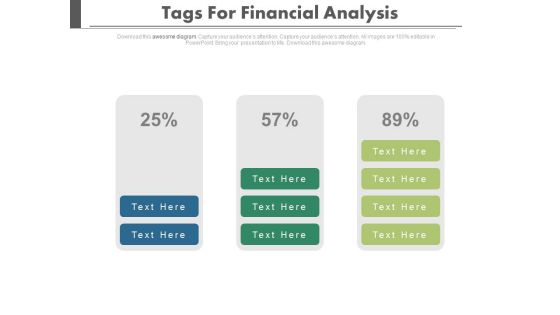 Three Stages Of Financial Growth Powerpoint Slides