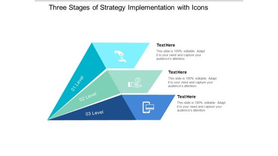 three stages of strategy implementation with icons ppt powerpoint presentation pictures format ideas three stages of strategy implementation with icons ppt powerpoint presentation pictures format ideas