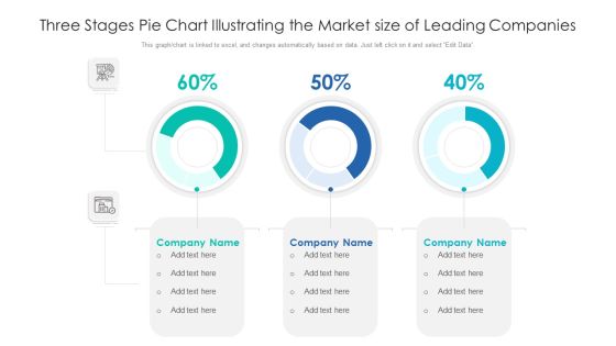 Three Stages Pie Chart Illustrating The Market Size Of Leading Companies Ppt PowerPoint Presentation Gallery Slide PDF Three Stages Pie Chart Illustrating The Market Size Of Leading Companies Ppt PowerPoint Presentation Gallery Slide PDF