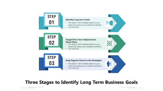Three Stages To Identify Long Term Business Goals Ppt PowerPoint Presentation Professional Infographic Template PDF Three Stages To Identify Long Term Business Goals Ppt PowerPoint Presentation Professional Infographic Template PDF