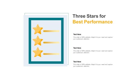Three Stars For Best Performance Ppt PowerPoint Presentation Gallery Gridlines