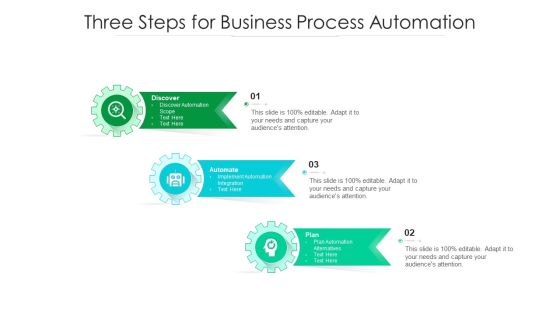 Three Steps For Business Process Automation Ppt PowerPoint Presentation File Professional PDF Three Steps For Business Process Automation Ppt PowerPoint Presentation File Professional PDF