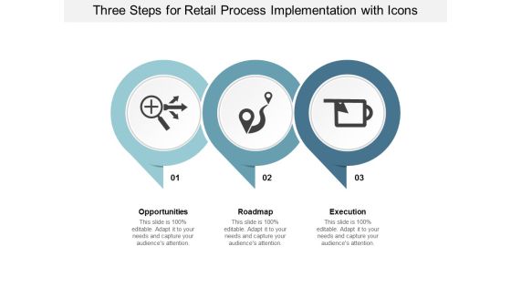 Three Steps For Retail Process Implementation With Icons Ppt Powerpoint Presentation File Graphics Three Steps For Retail Process Implementation With Icons Ppt Powerpoint Presentation File Graphics