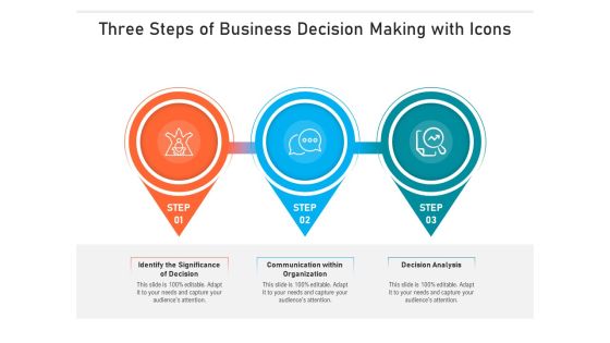 Three Steps Of Business Decision Making With Icons Ppt PowerPoint Presentation Gallery Information PDF Three Steps Of Business Decision Making With Icons Ppt PowerPoint Presentation Gallery Information PDF