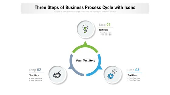 Three Steps Of Business Process Cycle With Icons Ppt PowerPoint Presentation Styles Infographic Template